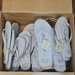 Bridesmaids White Flip Flops
